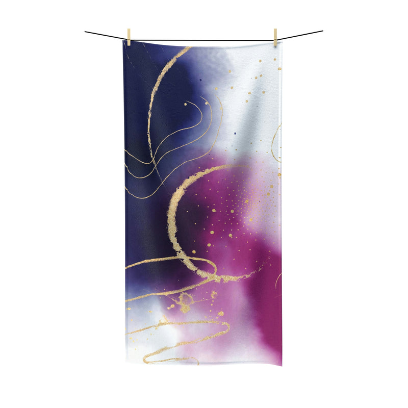 Abstract Bath Towel | Navy Blue Pink