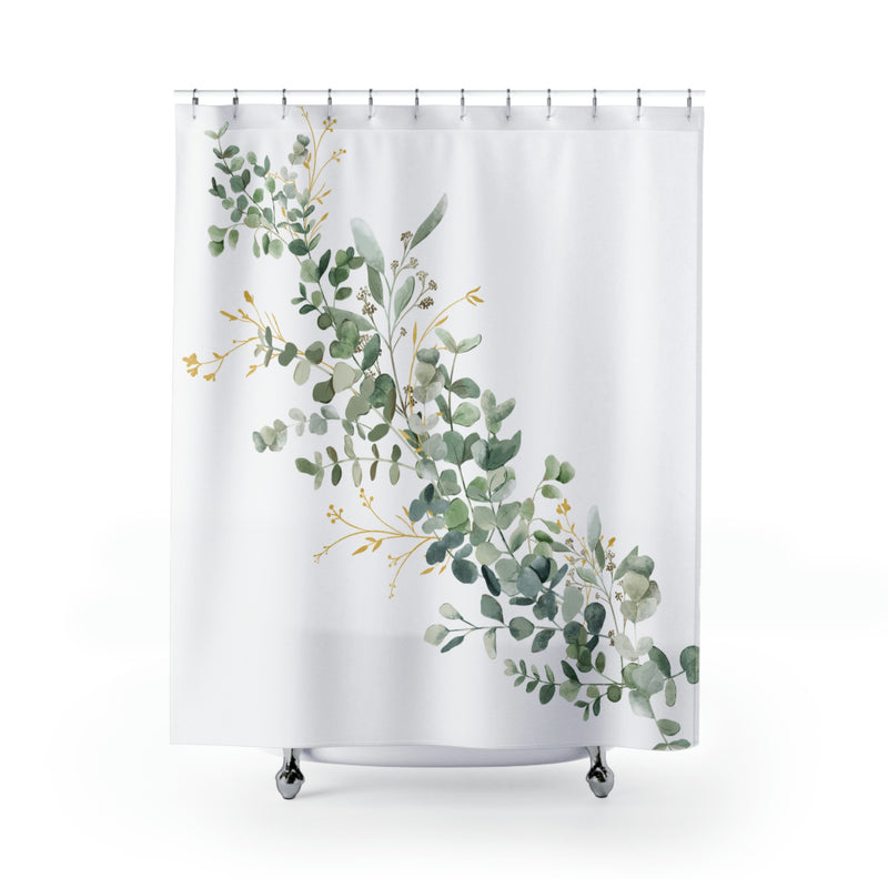 Boho Shower Curtain | Eucalyptus Sage Green