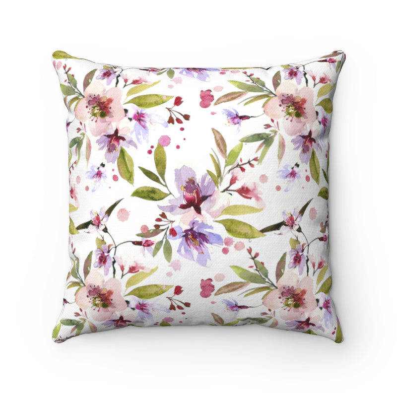 Floral Boho Pillow Cover | Pastel Lavender Blush Pink Sage Green White