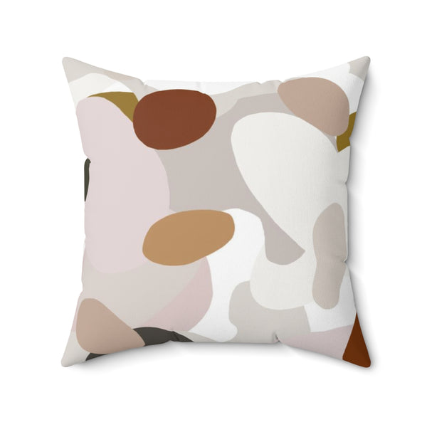 Abstract Pillow Cover | White Brown