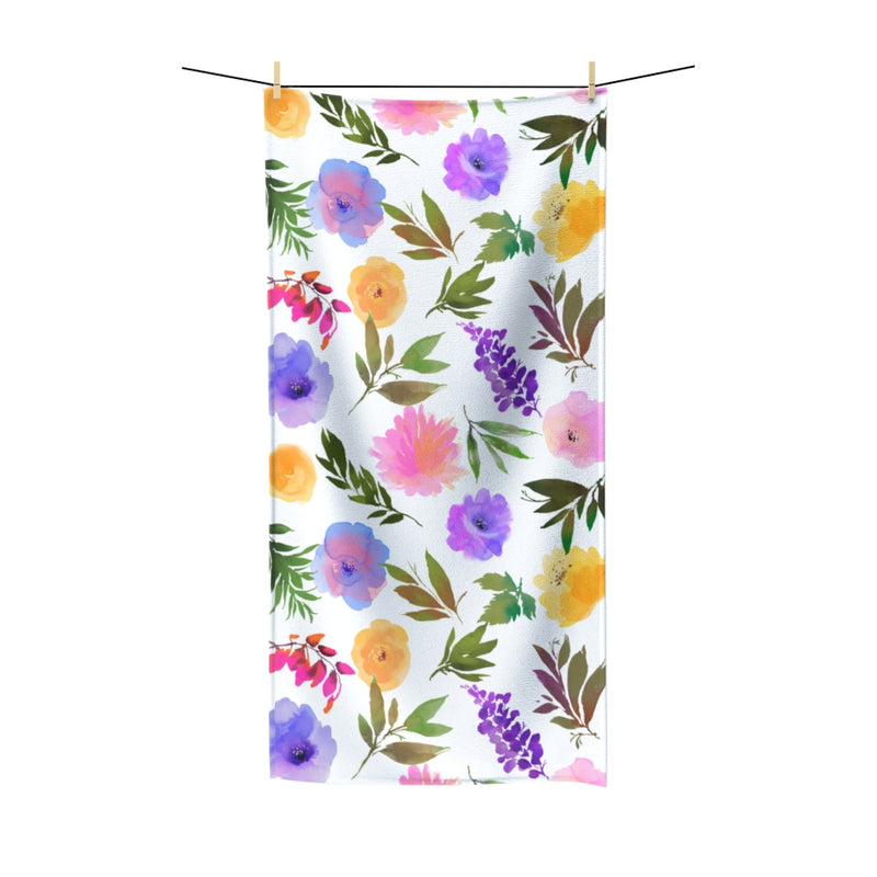 Floral Bath Towel | Lavender Pink Yellow
