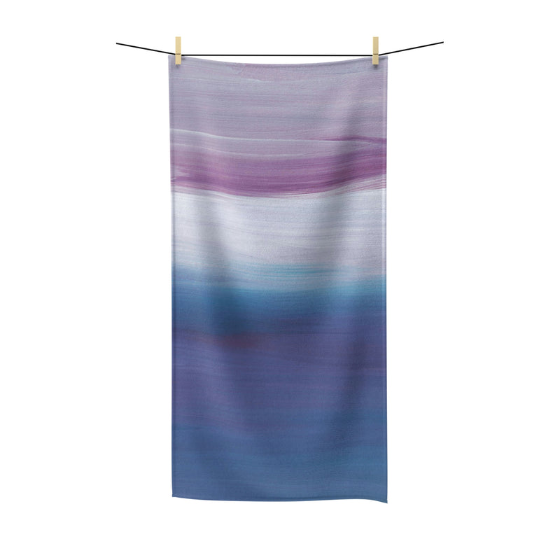 Abstract Boho Bath Towel | Navy Blue Lavender Purple
