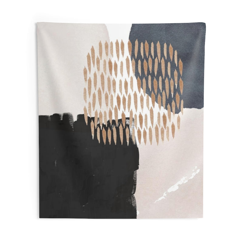 Abstract Tapestry | Beige Black Brown