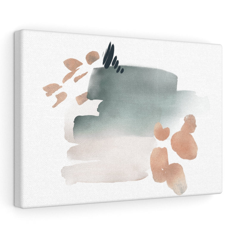 Abstract Canvas Art | Grey White Blush Pink