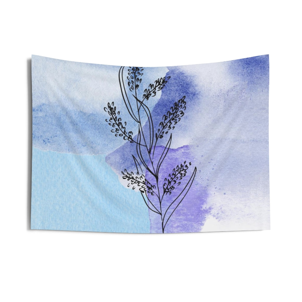 Floral Tapestry | Lavender Sky Blue White