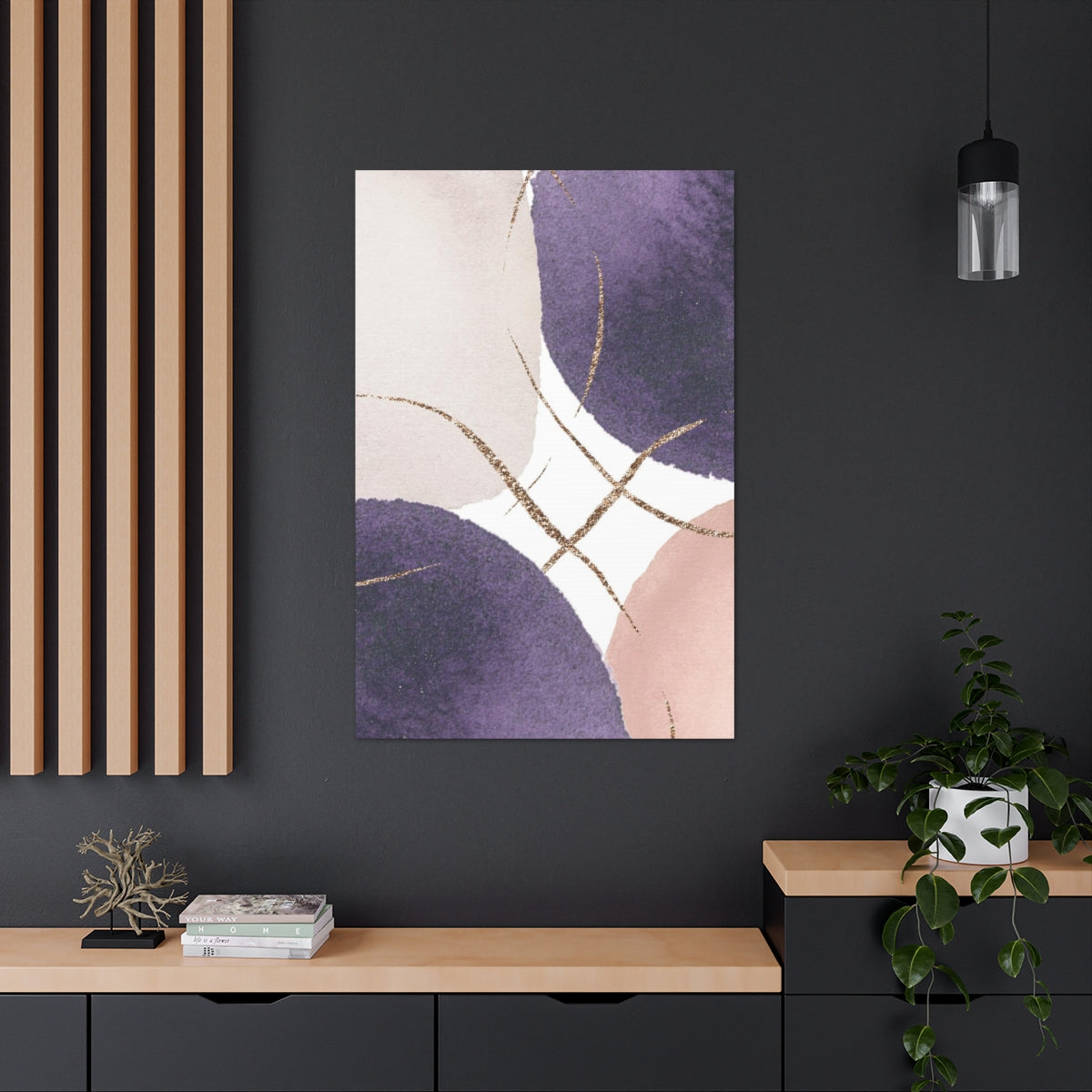 Abstract Wall Canvas Print | Purple Pink