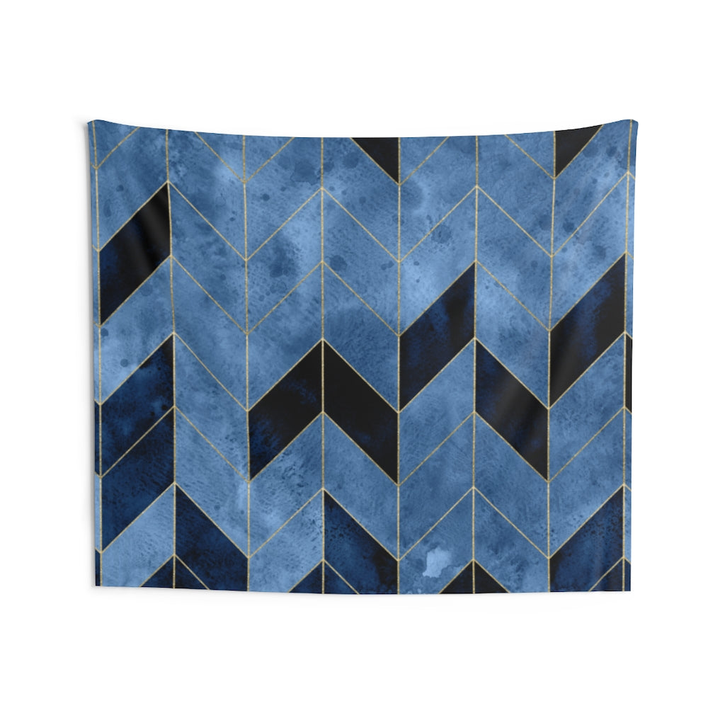 Abstract Tapestry | Royal Blue Gold