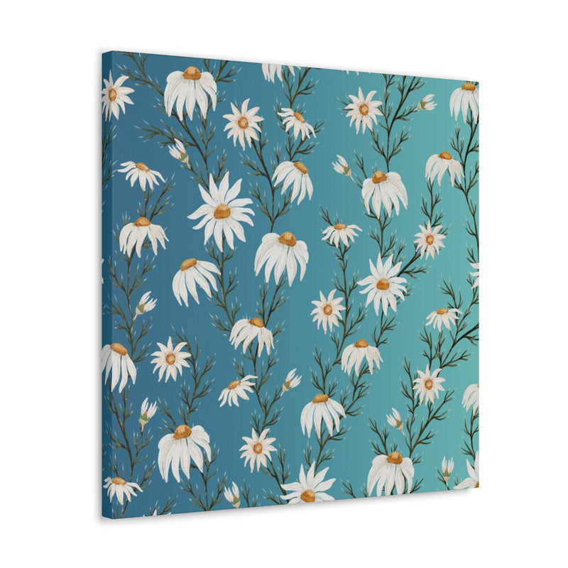 Floral Wall Canvas Print | Daisies Dreams