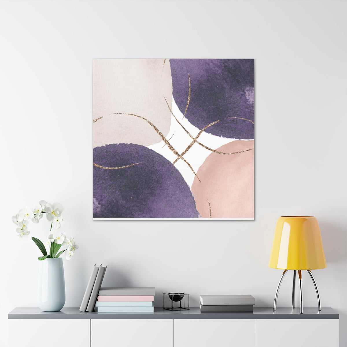 Abstract Wall Canvas Print | Purple Pink