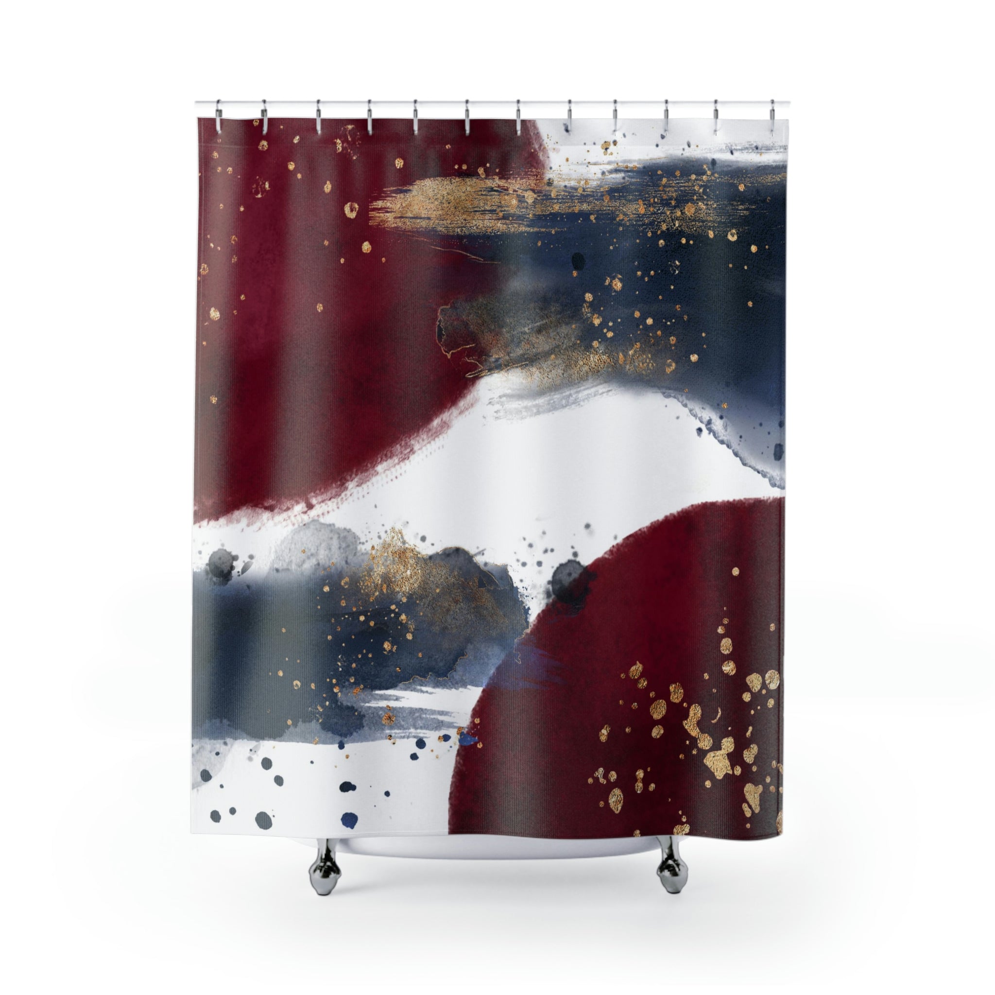 modern boho fabric shower curtain