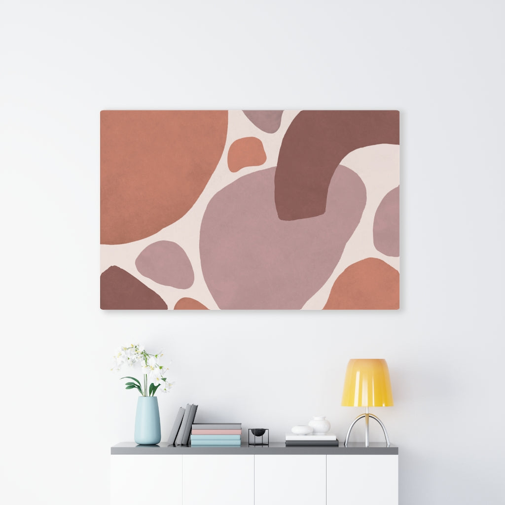 Abstract Canvas Art | Terracotta Beige Red