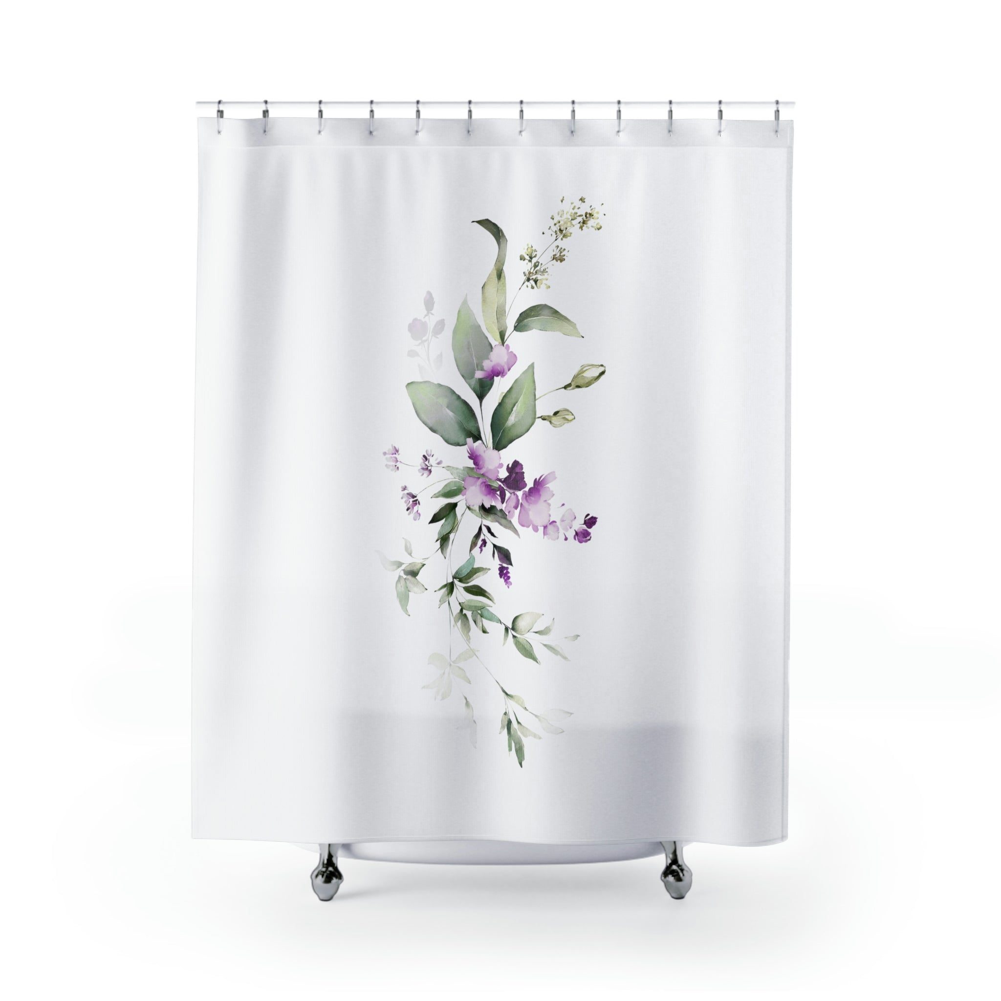 modern boho fabric shower curtain