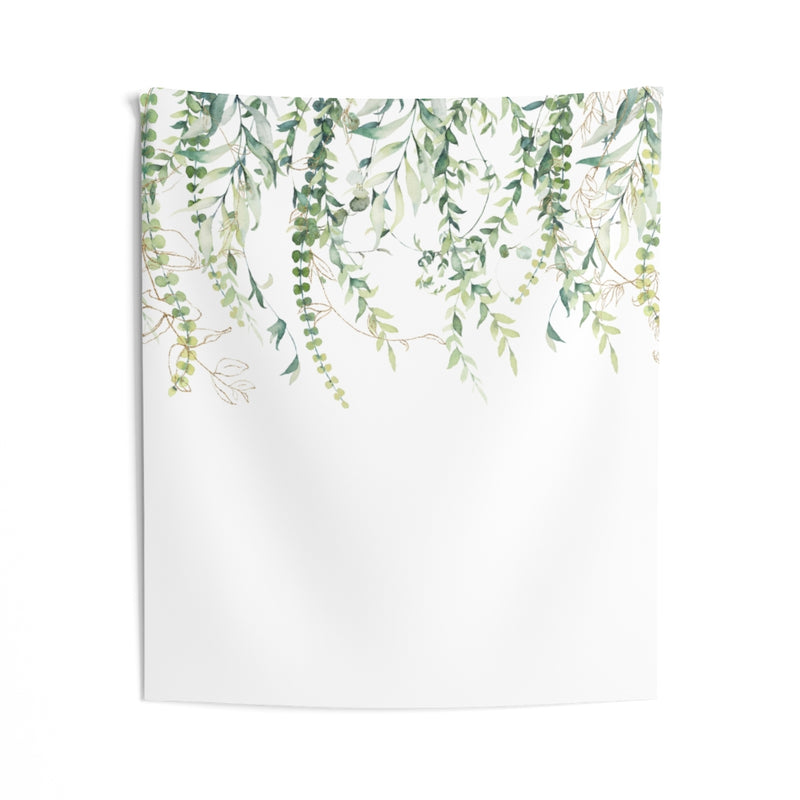 Eucalyptus Floral Tapestry, Green White