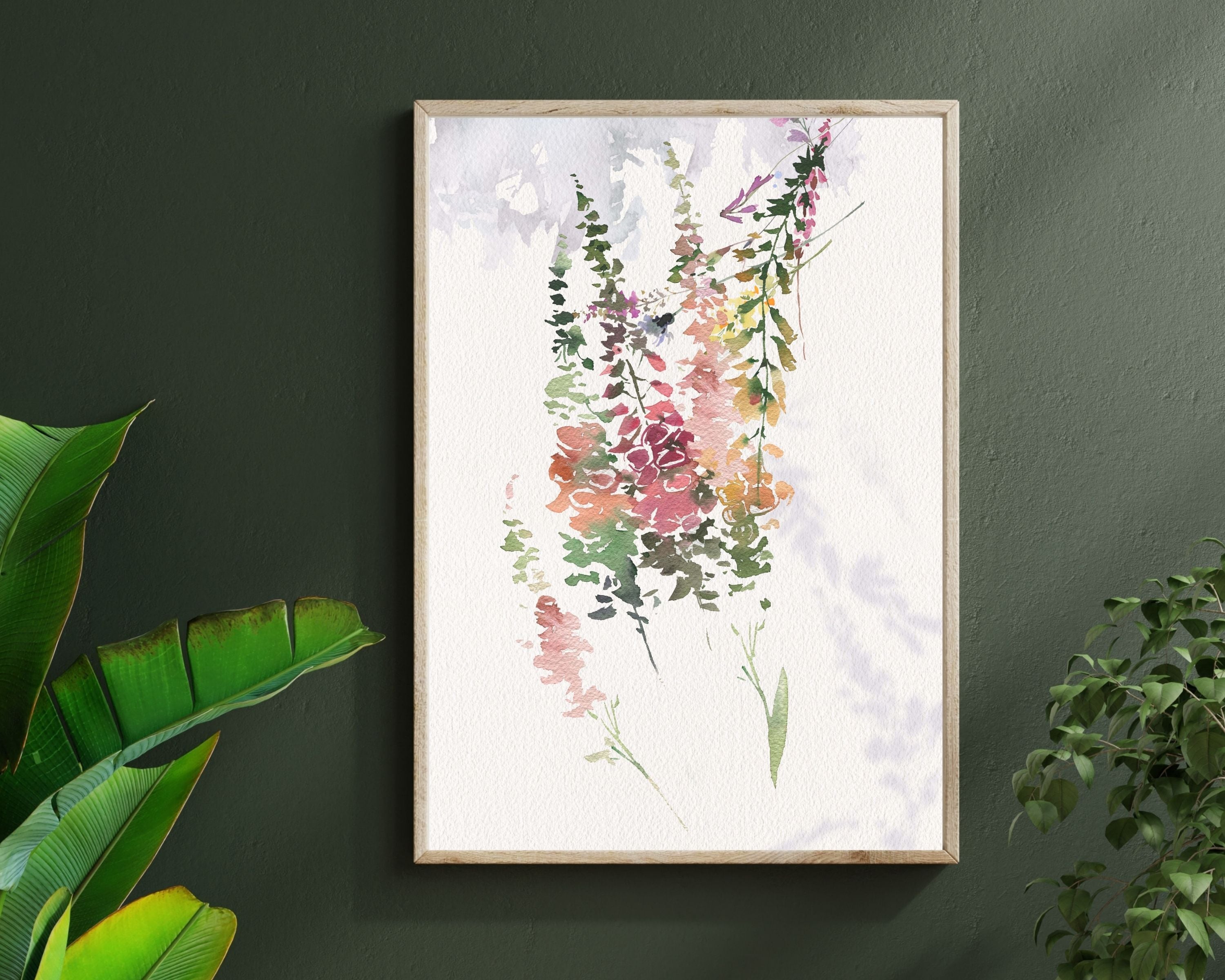 Wild Flowers Art Prints | Beige Spring Flowers