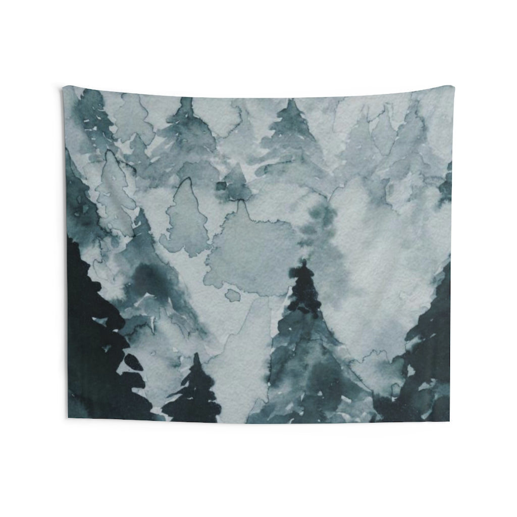 Landscape Tapestry | Indigo Blue Grey