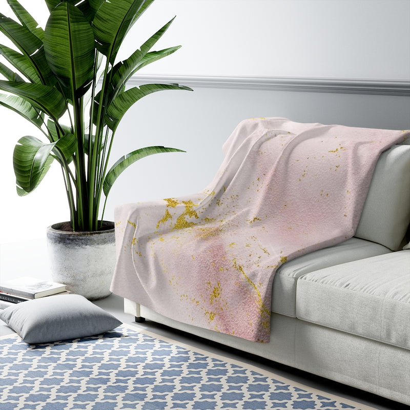 Acrylic Comfy Blanket | Mauve Pink Gold