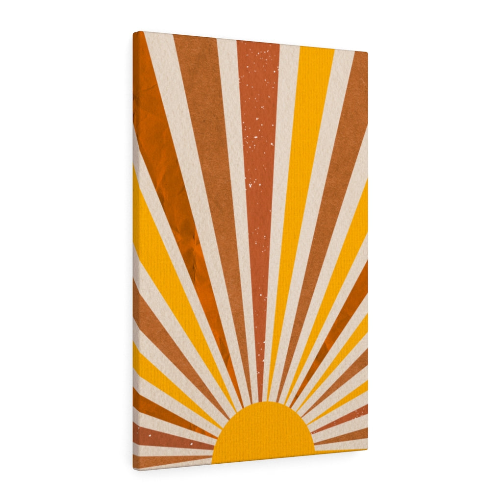 RETRO CANVAS ART | Orange Red Yellow Rising Sun