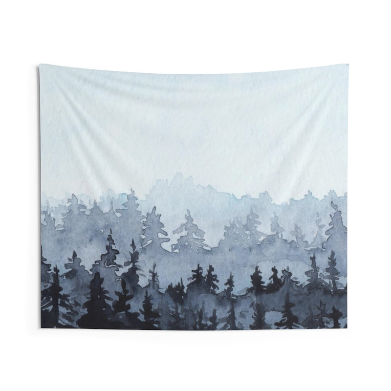 Landscape Tapestry | White Sky Blue Forest