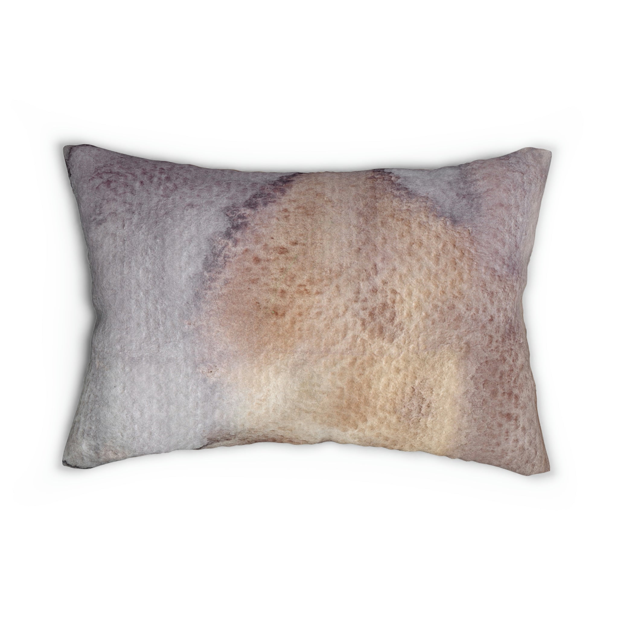 Abstract Lumbar Pillow | Earthy Beige Ombre