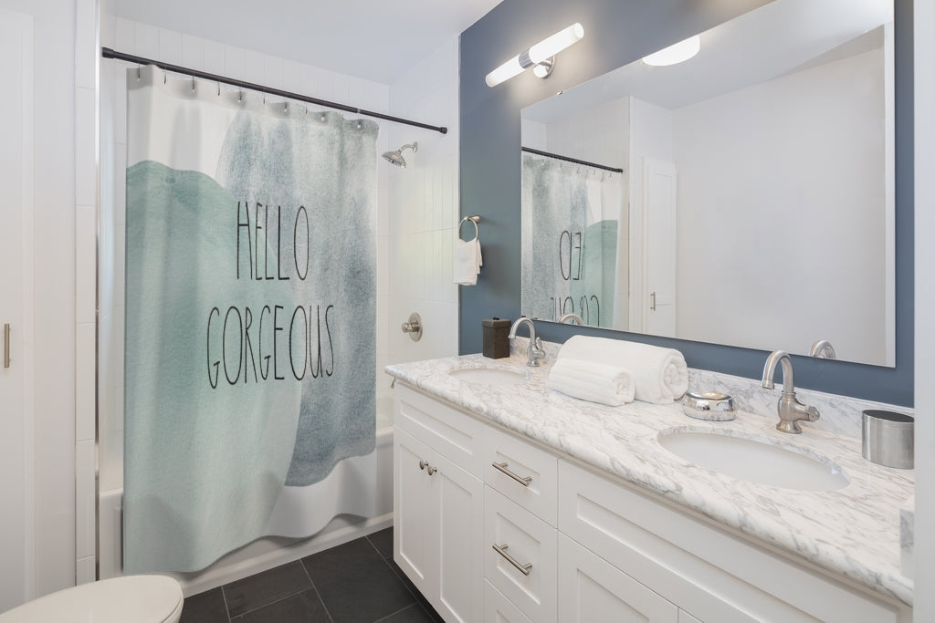 Shower Curtain | Soft Green Ombre | Hello Gorgeous