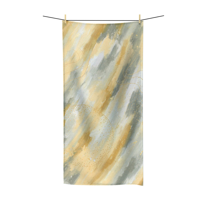 Abstract Bath Towel | Beige Gray