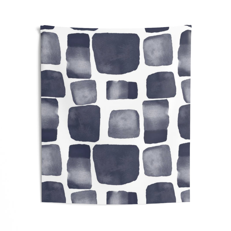 Abstract Tapestry | Navy Blue White