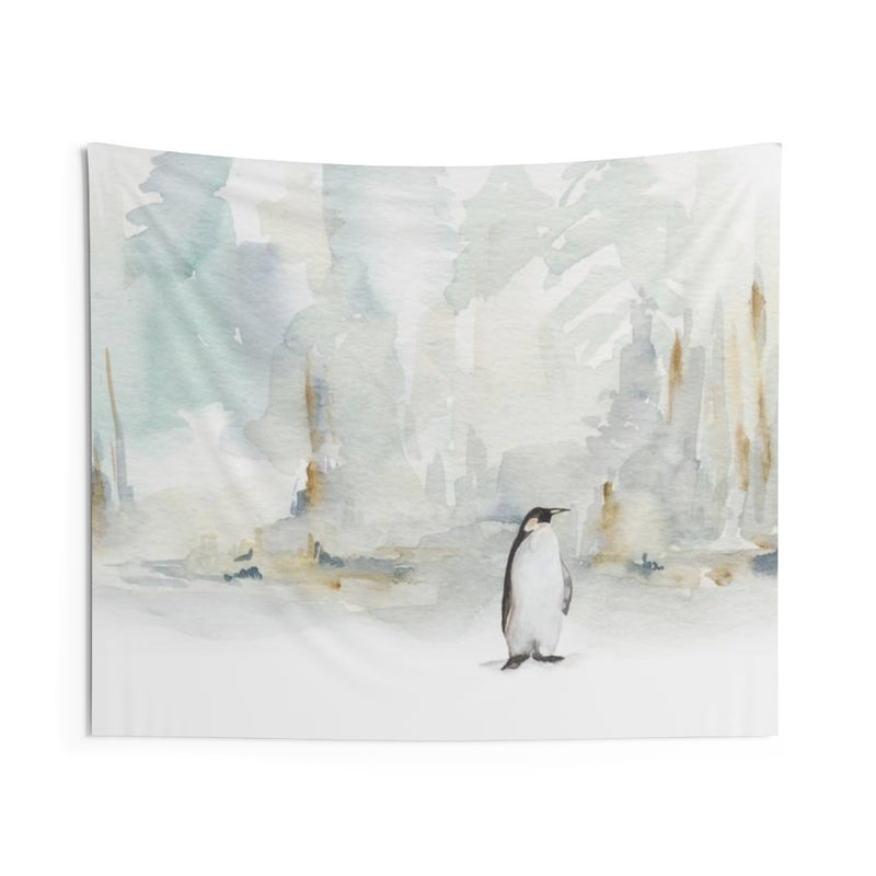 Landscape Tapestry | Winter Penguin Blue White