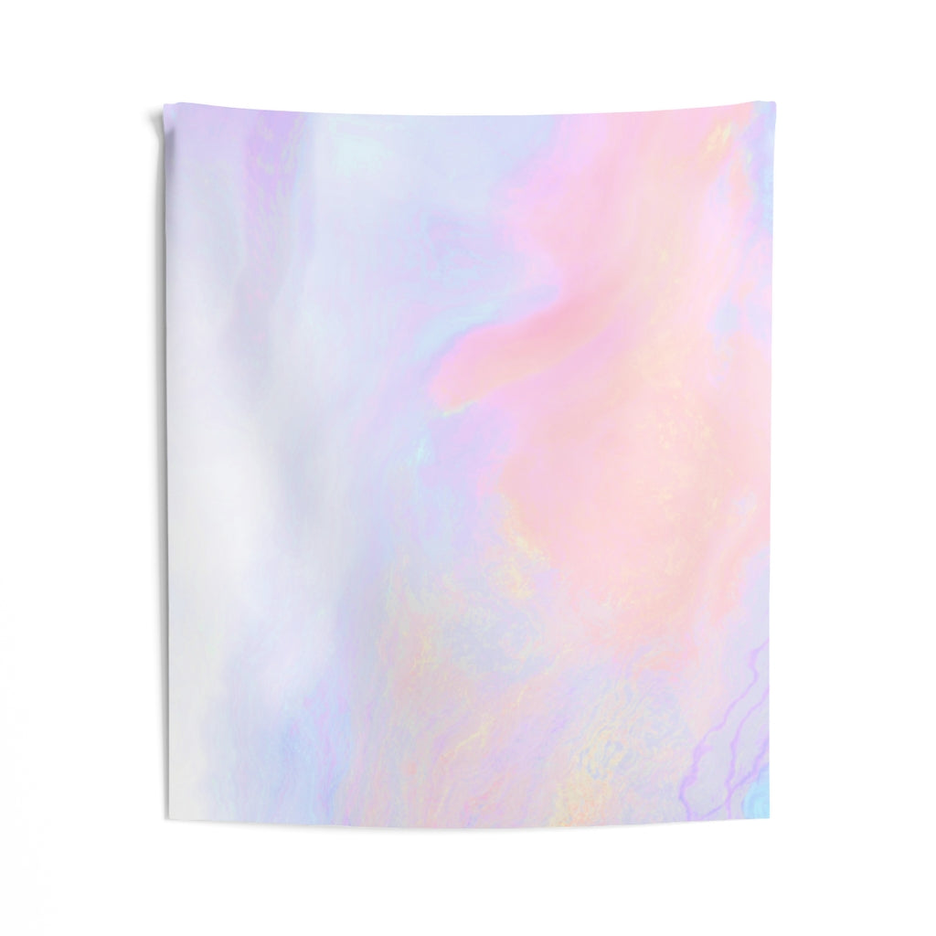 Abstract Tapestry | Pastel Pink White Purple Teal