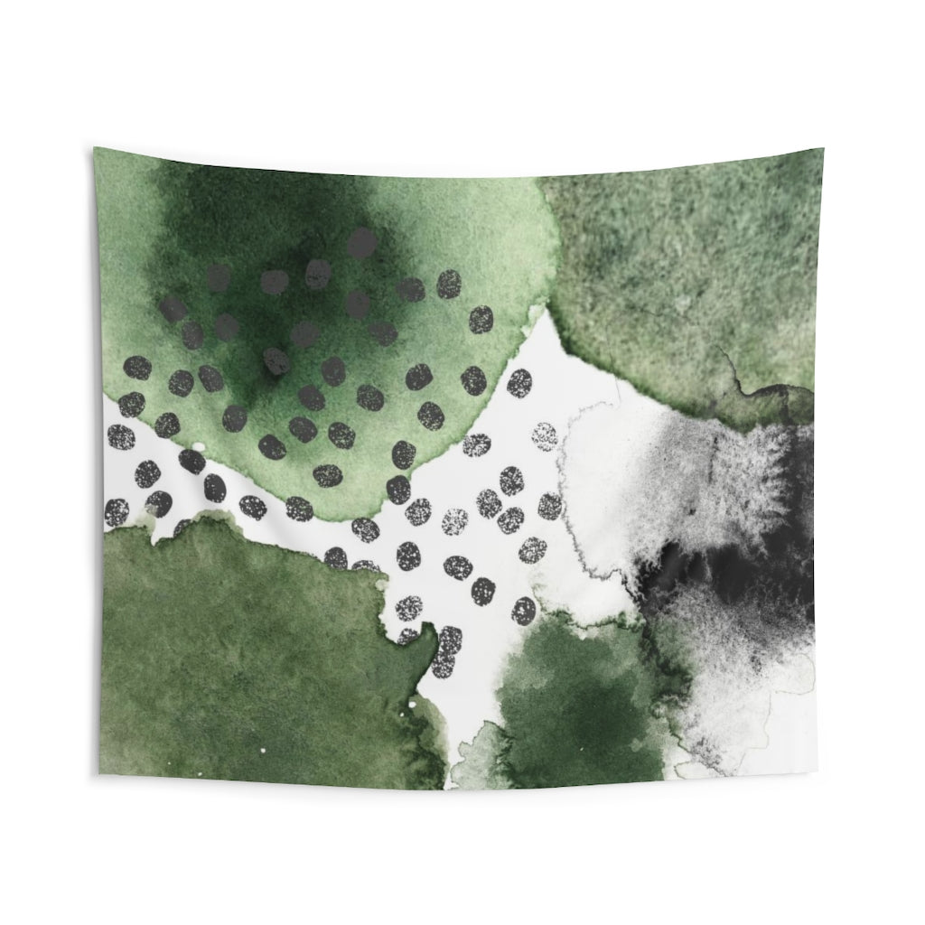 Abstract Tapestry | Green Black Gold