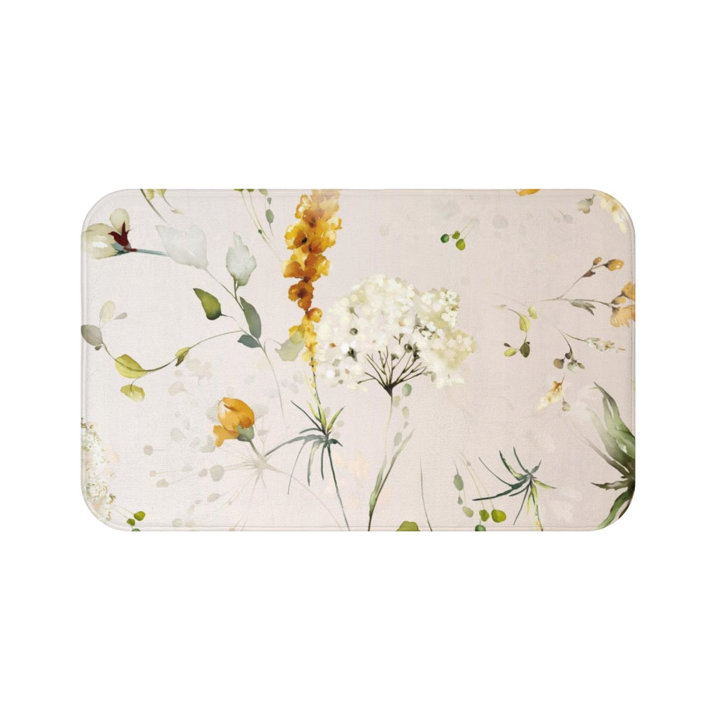 botanical green kitchen mat