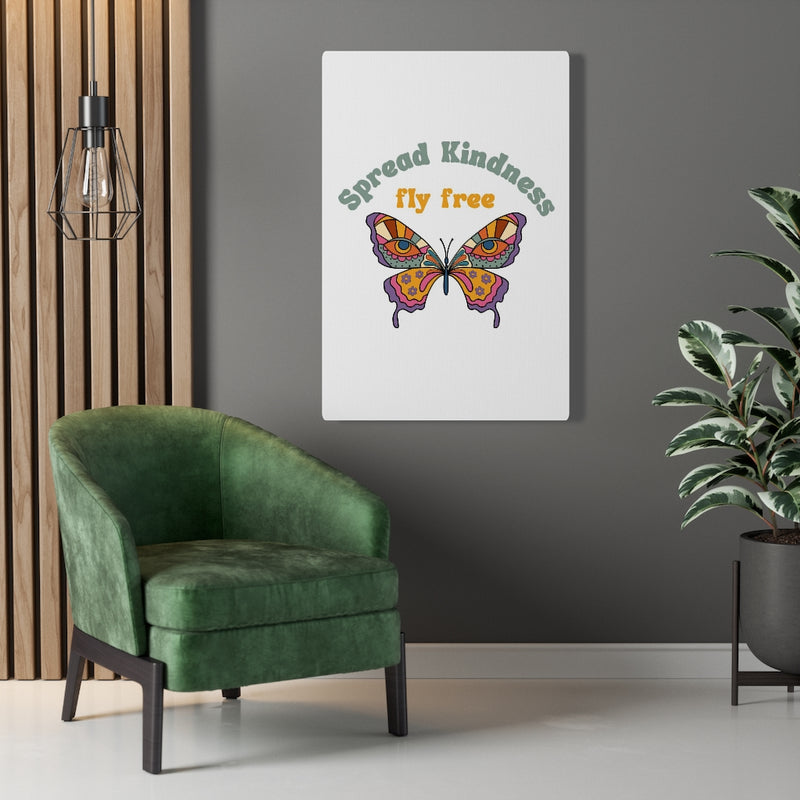 WITH SAYING WALL CANVAS ART | Green White Orange | Spread Kindness