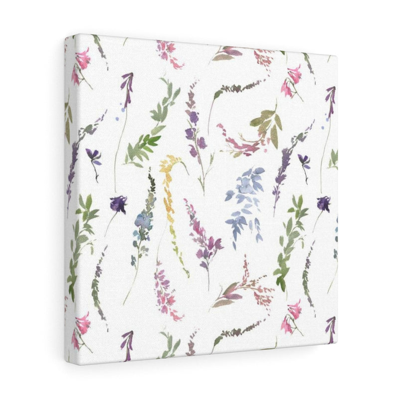 FLORAL WALL CANVAS ART | White Lavender Blue Pink