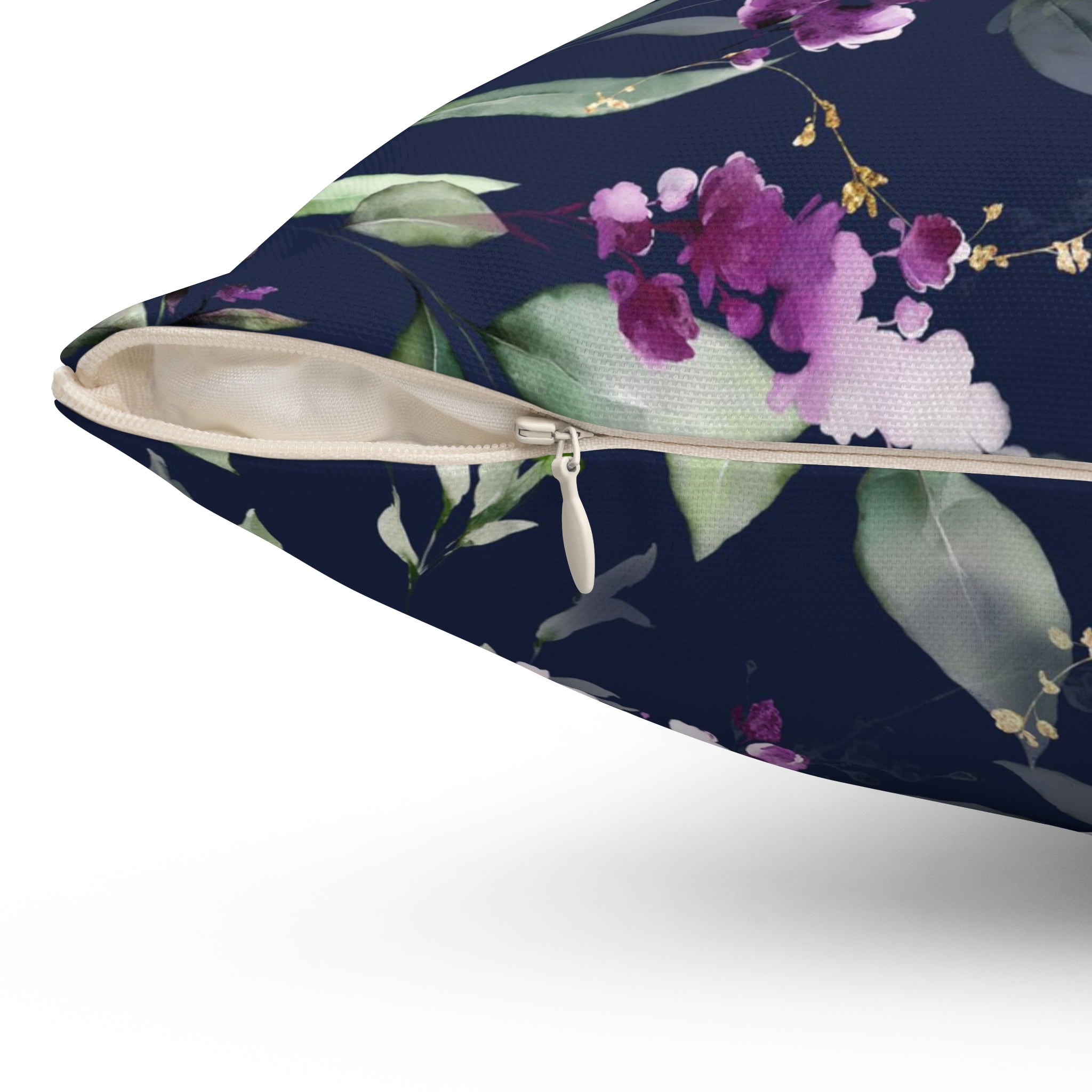 Pillow Cover | Navy Lavender Spring Garden