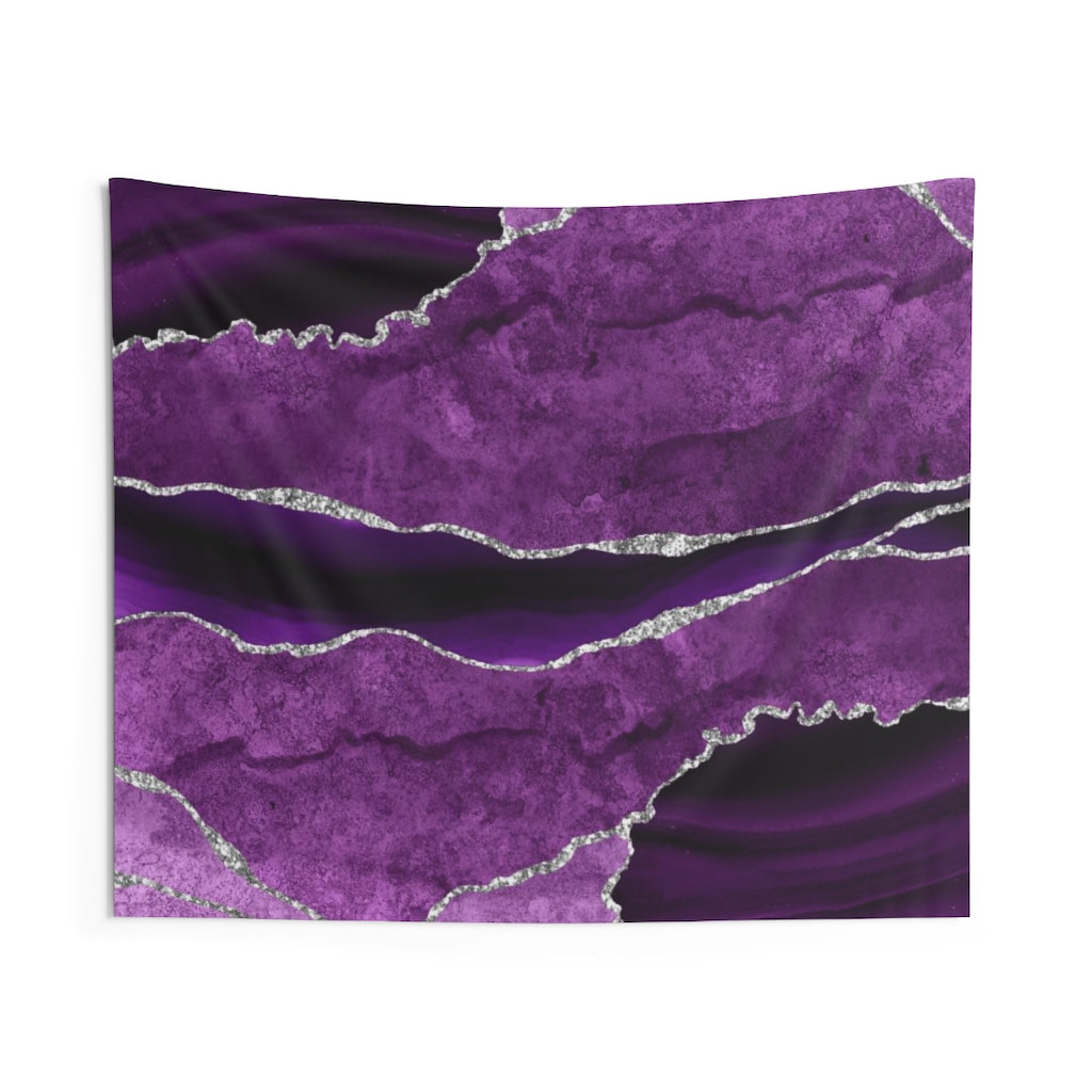 Abstract Tapestry | Purple Silver