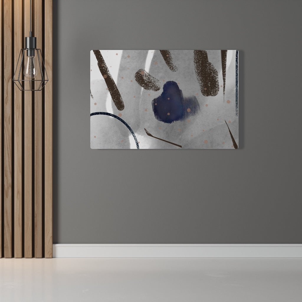 Abstract Canvas Art | White Grey