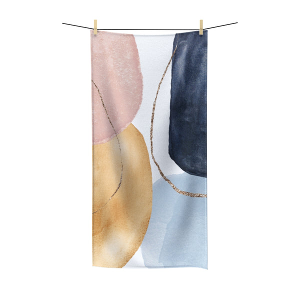Abstract Bath Towel | Navy Sky Blue