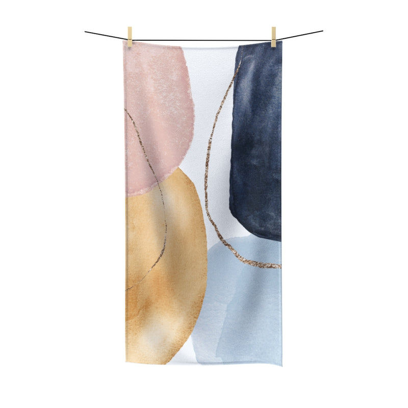 Abstract Bath Towel | Navy Sky Blue