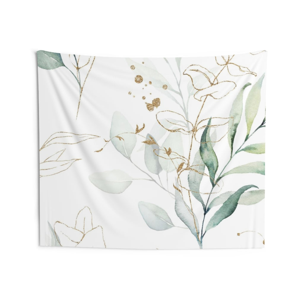 Floral Tapestry | White Green Gold