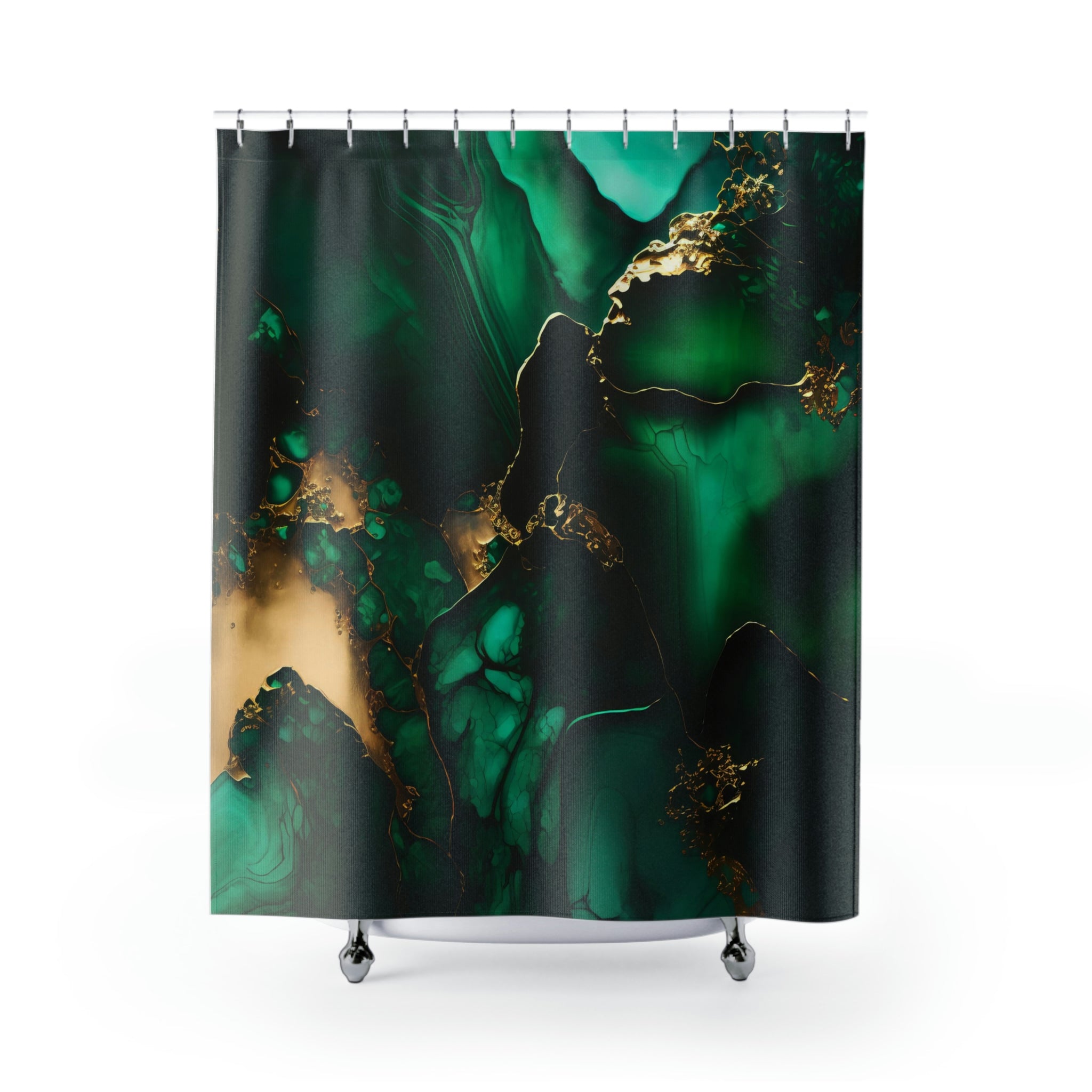 modern boho fabric shower curtain