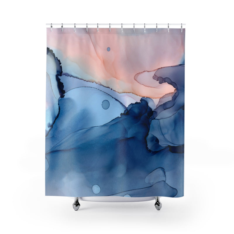 modern boho fabric shower curtain
