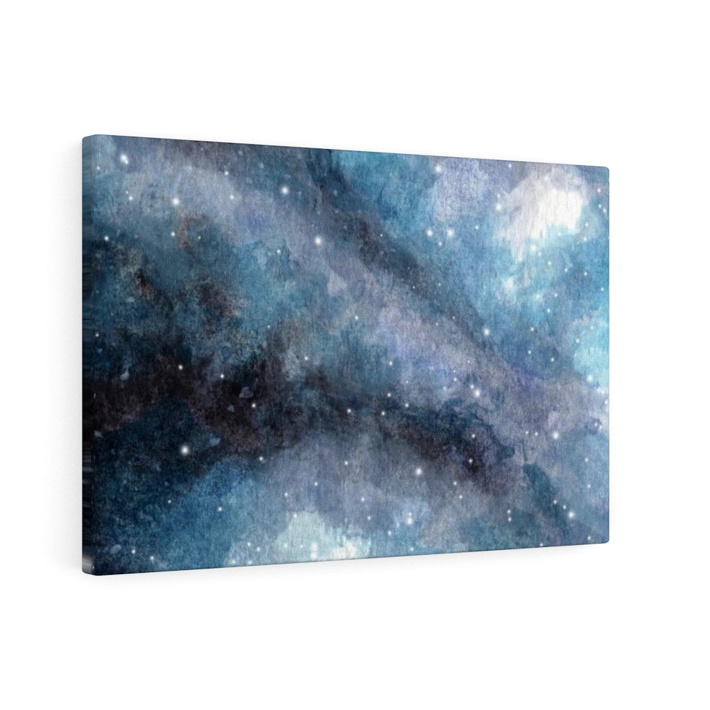 Abstract Canvas Art | Blue Navy Celestial Sky