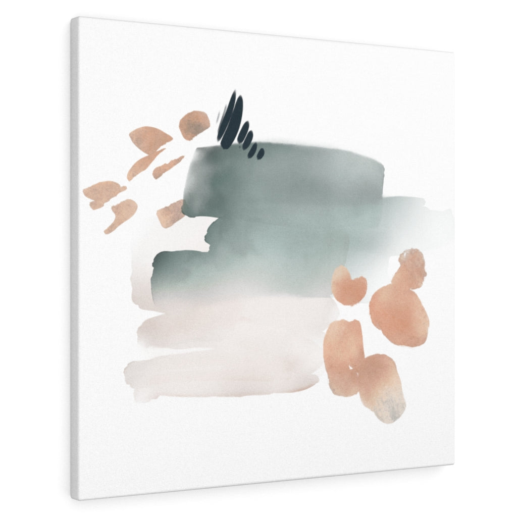 Abstract Canvas Art | Grey White Blush Pink