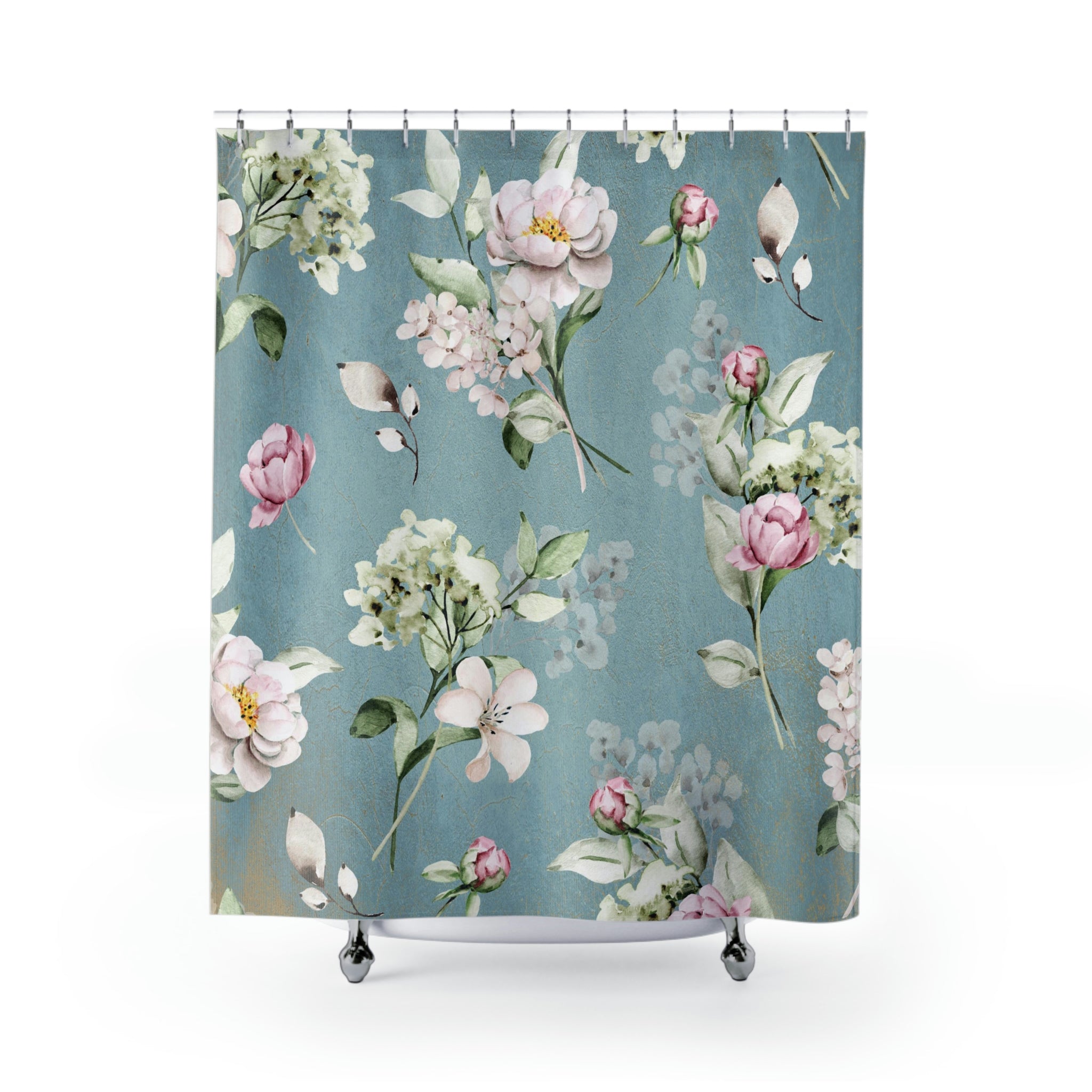 modern boho fabric shower curtain