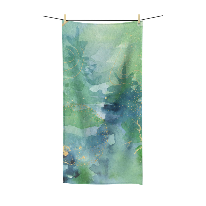 Abstract Bath Towel | Sage Teal Green