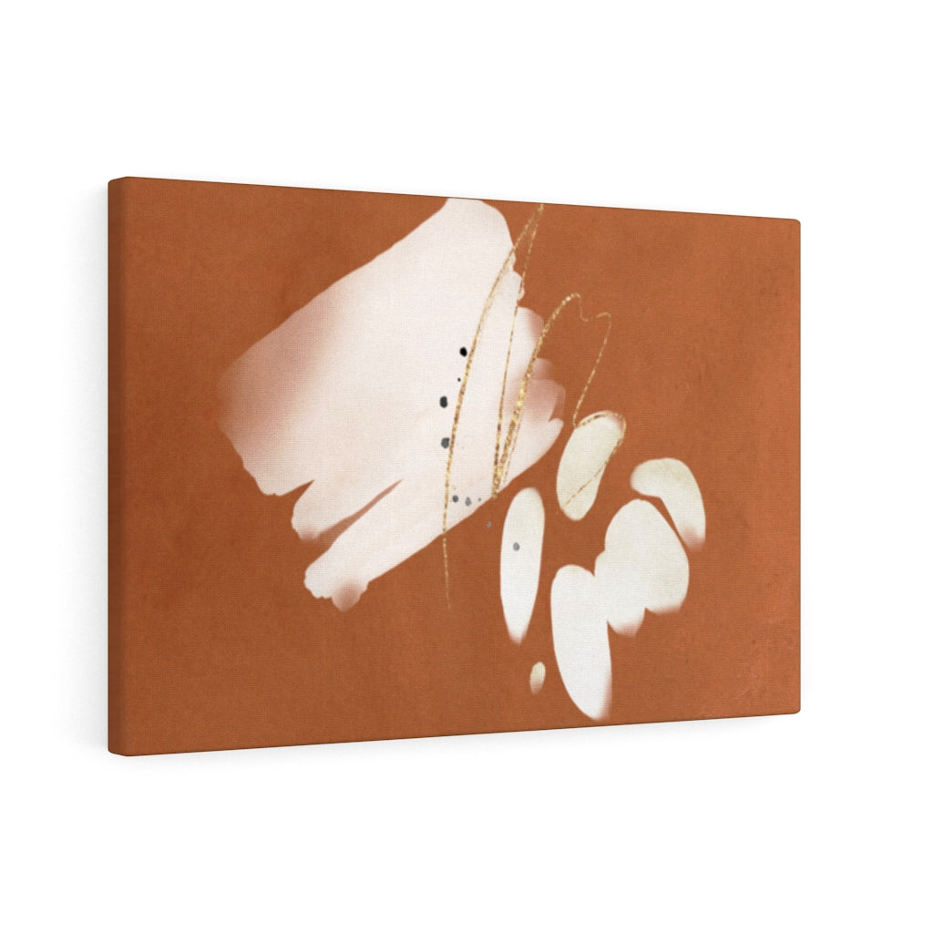 ABSTRACT WALL CANVAS ART | Terracotta Cream White