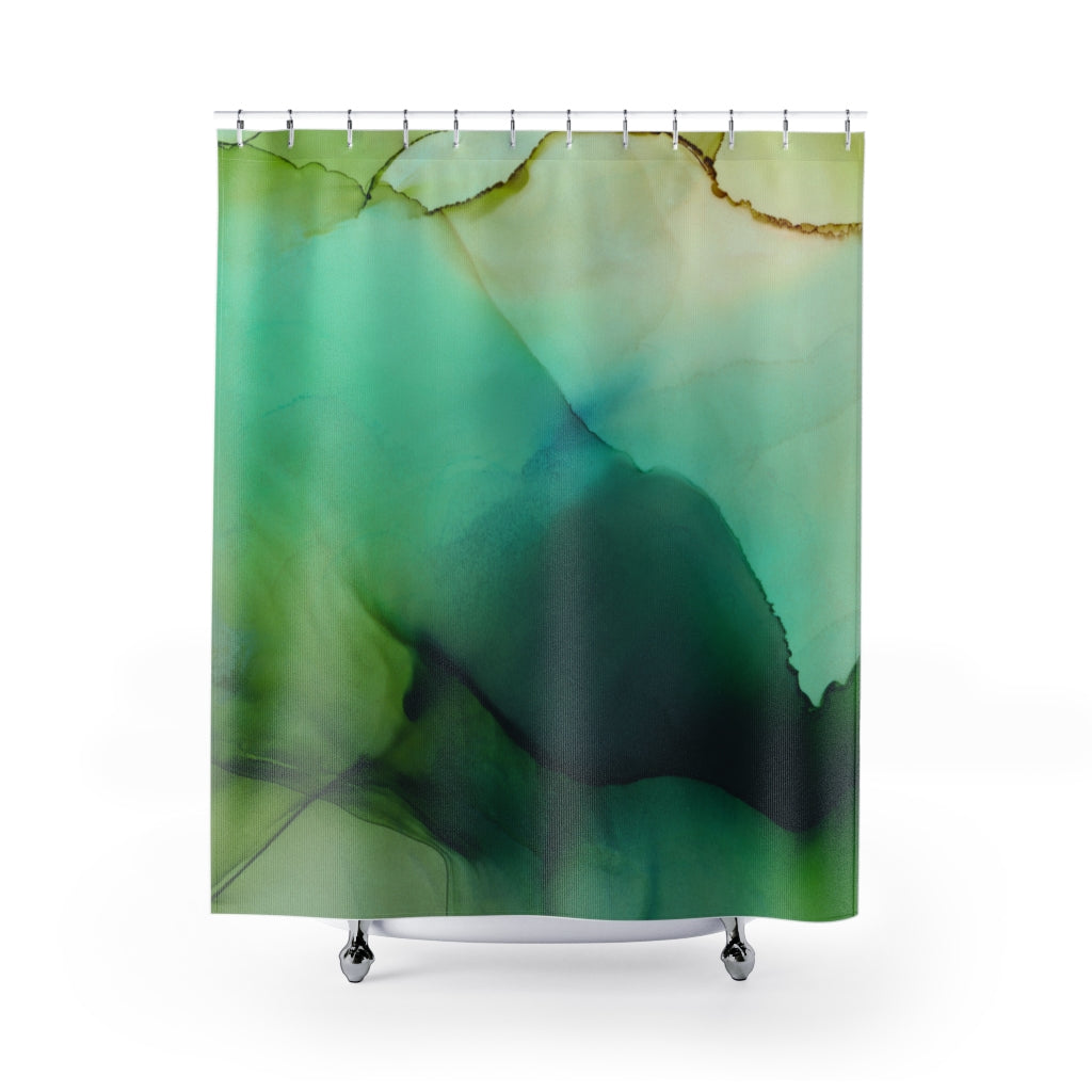 modern boho fabric shower curtain