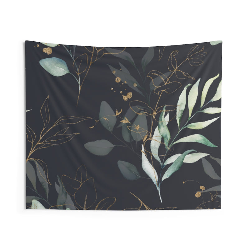 Floral Tapestry, Eucalyptus Black White