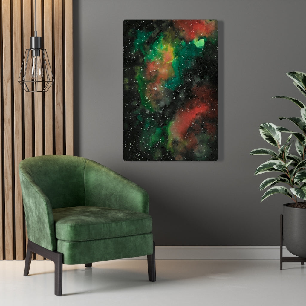 ABSTRACT WALL CANVAS ART | Black Green Yellow Red