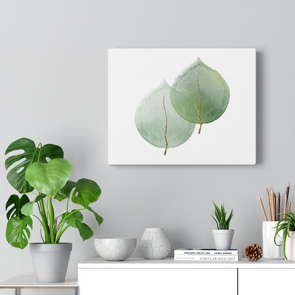 Eucalyptus Leaves Canvas Watercolor Wall Art