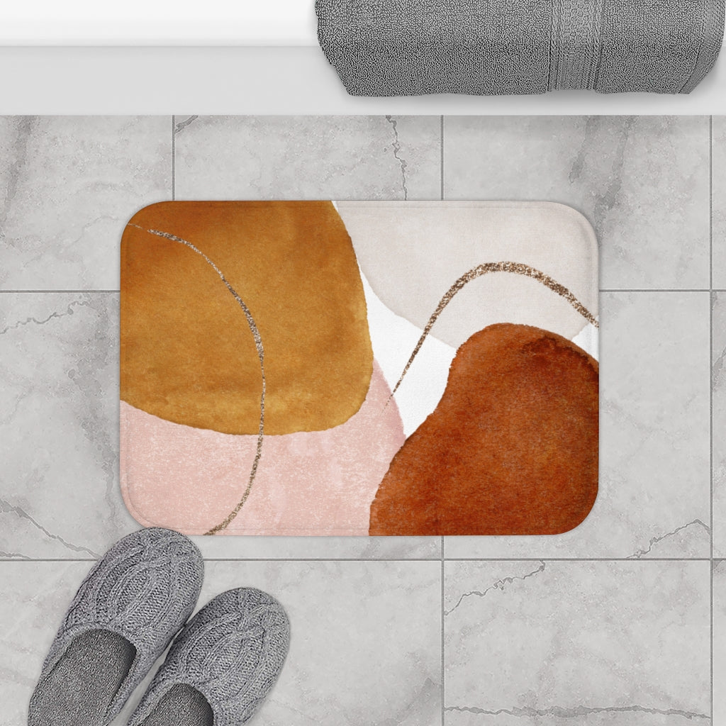 Boho Bath Mat | Rust Blush Pink